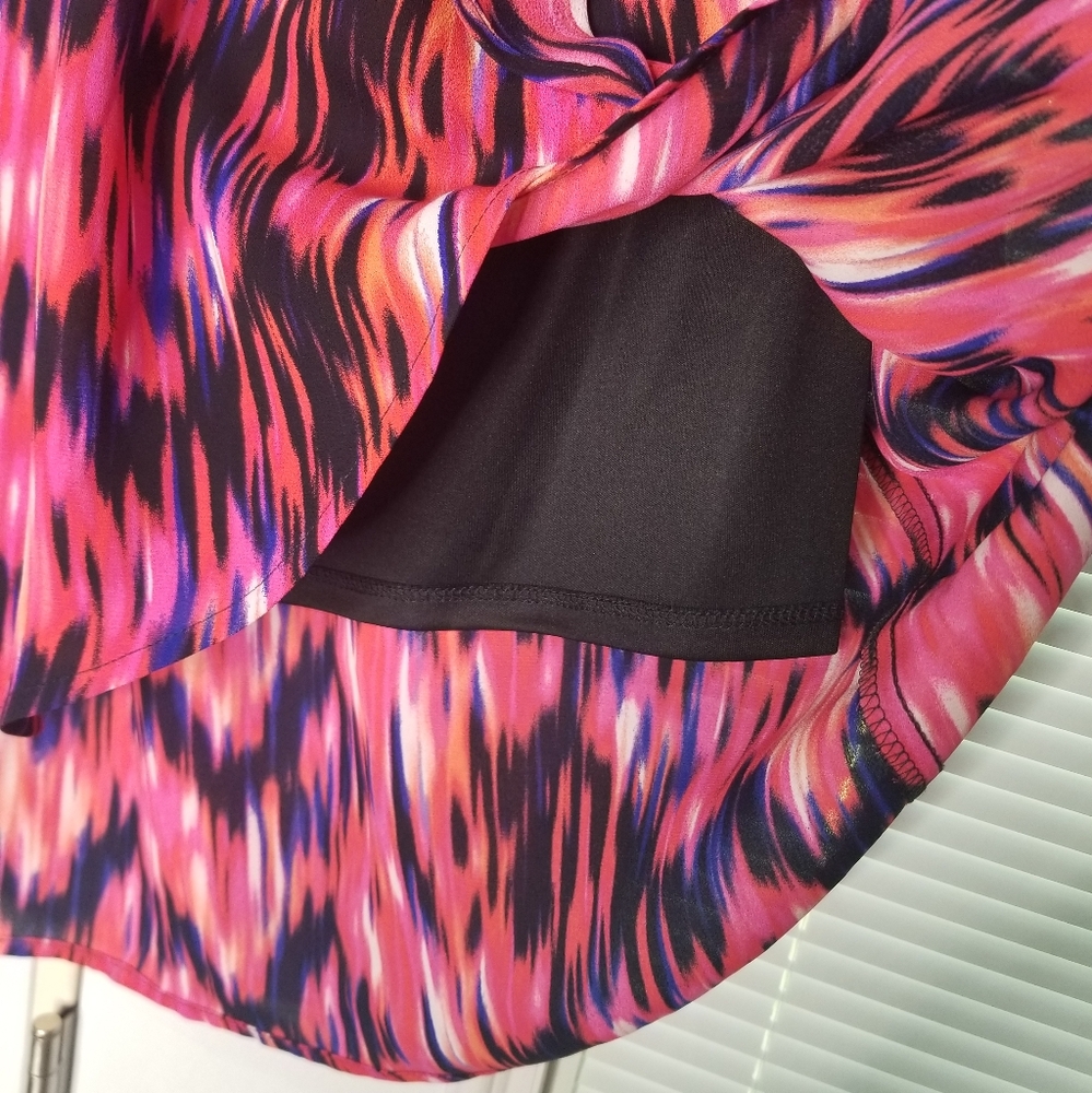 Express Multicolored Strapless Dress - Picture 5 of 6
